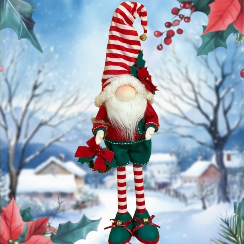 Magic Winter Treasures Scandinavian Standing Elf Gnome Doll NWT